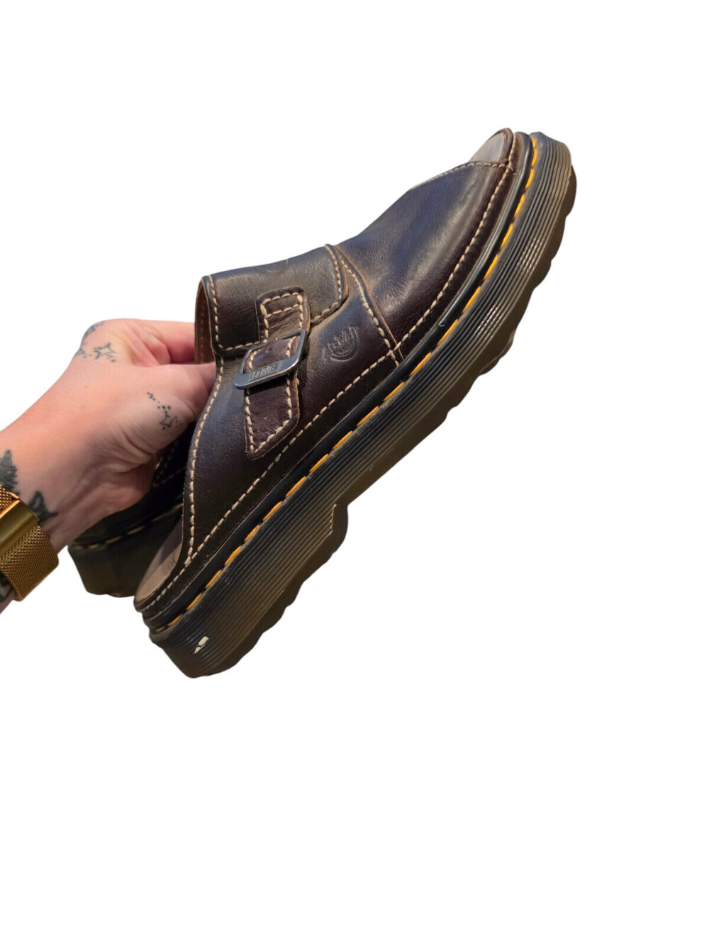 Dr. Martens Docs Vintage Sz. US 10 Air Wair Chunky Mule Platform Slides England - Picture 8 of 8